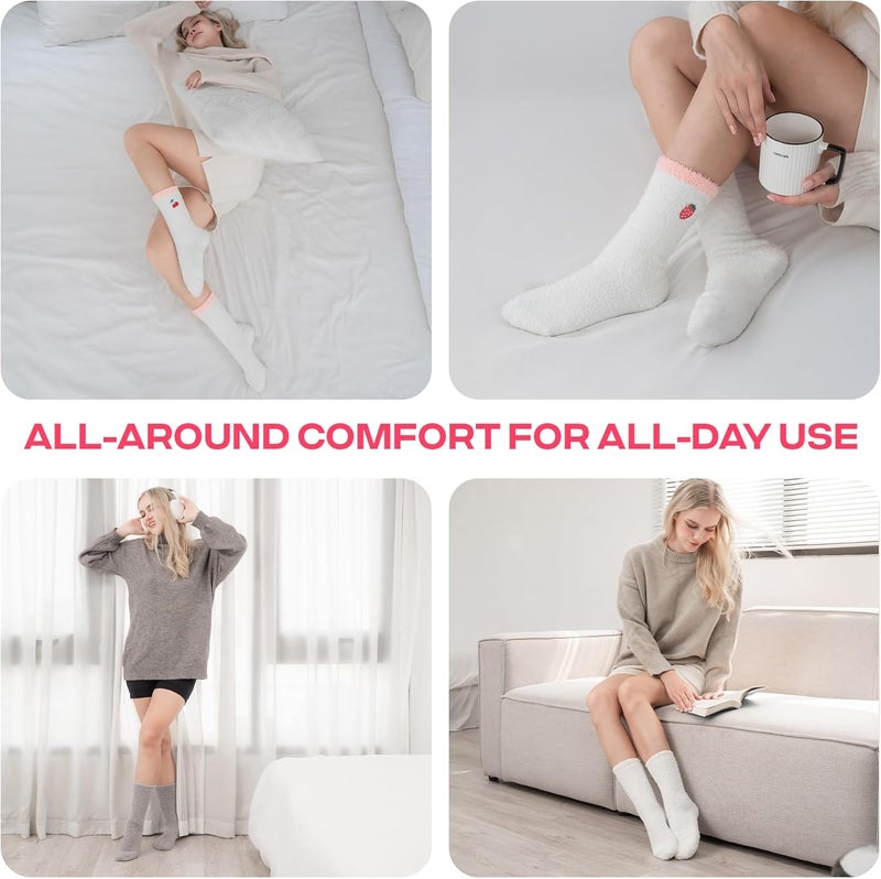 CoolMate Store GLOBAL Fuzzy Socks for Women Valetines Gift Box, Cozy, Soft, Stocking Stuffers, Comfy Cloud-Like Socks for Spa,Home - Image 2